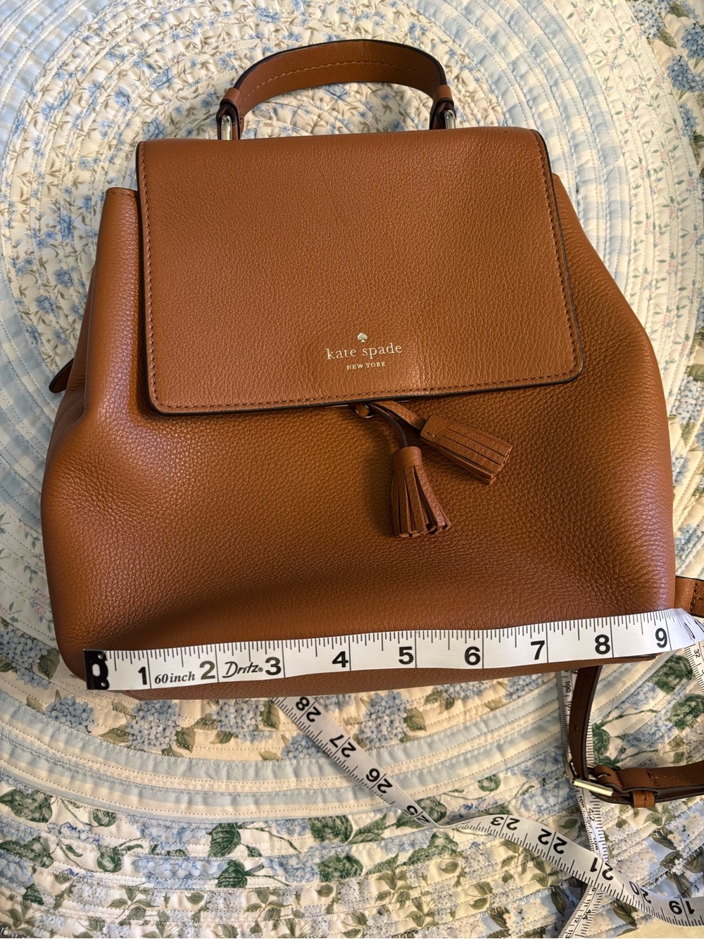 Kate Spade Tan Leather Backpack - Picture 6 of 7